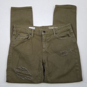 Gap 1969 Green Girlfriend Jeans